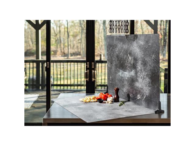 V-FLAT WORLD Duo Board - Double Sided Backdrop Board Surface Food & Product Photography - Legs Included Made in USA (30 x 40 inches, Grey...