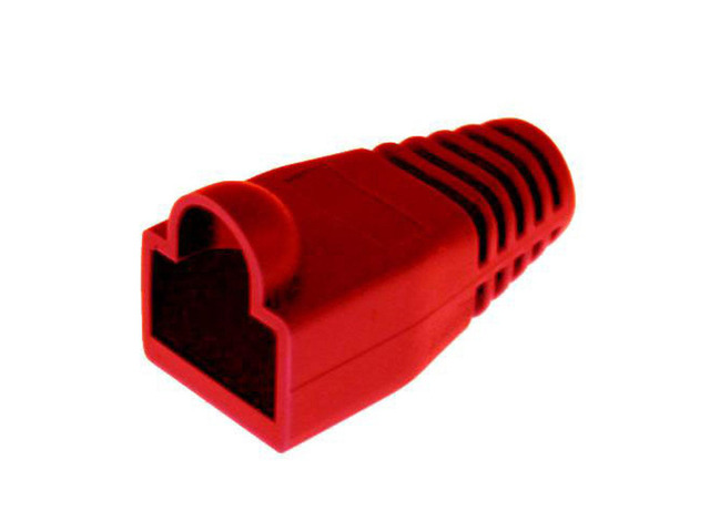 Platinum Tools RJ45 Colored Boots, 8mm Max OD, Red, 25-Pack (Bag)