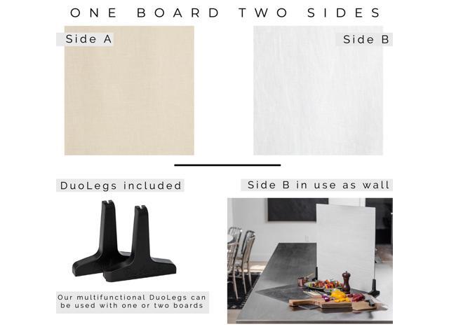 V-FLAT WORLD Duo Board - 24x24' Double Sided Surface Board, Linen White/Linen Cream