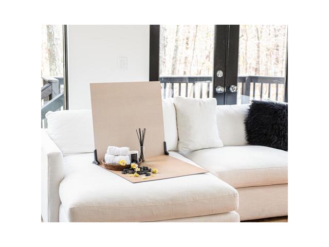 V-FLAT WORLD Duo Board - 24x24' Double Sided Surface Board, Linen White/Linen Cream
