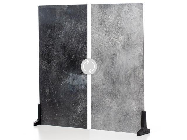 V-FLAT WORLD Duo Board - Double Sided Backdrop Board Surface Food & Product Photography - Legs Included Made in USA (24 x 24 inches, Grey...