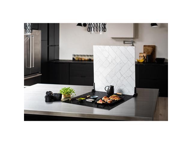 V-FLAT WORLD Duo Board - 24x24' Double Sided Surface Board, Zigzag Marble White/Black