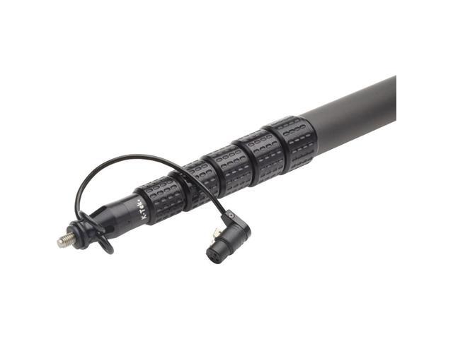 K-Tek KP9CCR 9' KlassicPro Graphite Boompole with XLR Coiled Cable & Side Exit