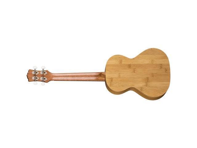 Luna Uke Bamboo Tenor Ukulele with Gigbag, 18 Frets, Satin Natural #UKE BAMBOO T
