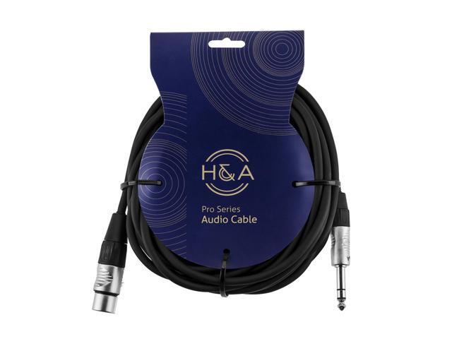 H & A Elite Pro 1/4' TRS M to XLR F Professional Interconnect Cable, 25' #TRSXMF25
