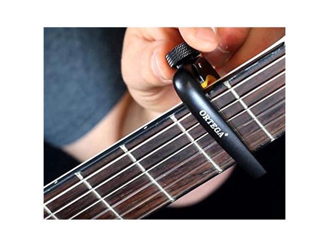 Ortega Guitars Flat Capo for Guitar & Bass, Satin Black #OCAPO-SBK