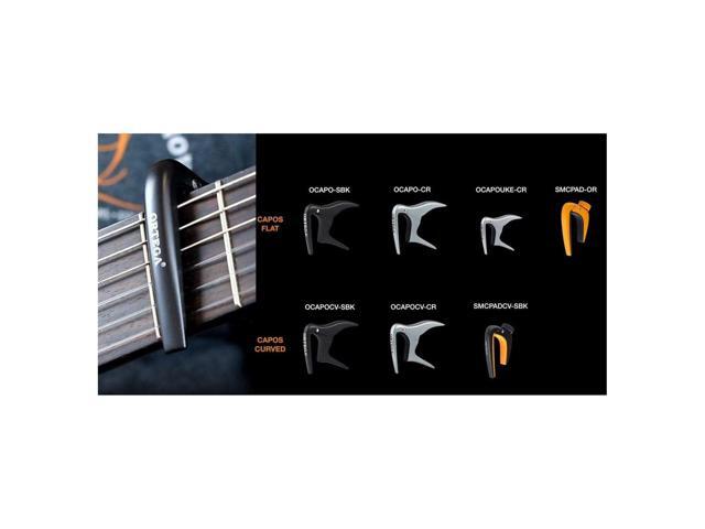 Ortega Guitars Flat Capo for Guitar & Bass, Satin Black #OCAPO-SBK