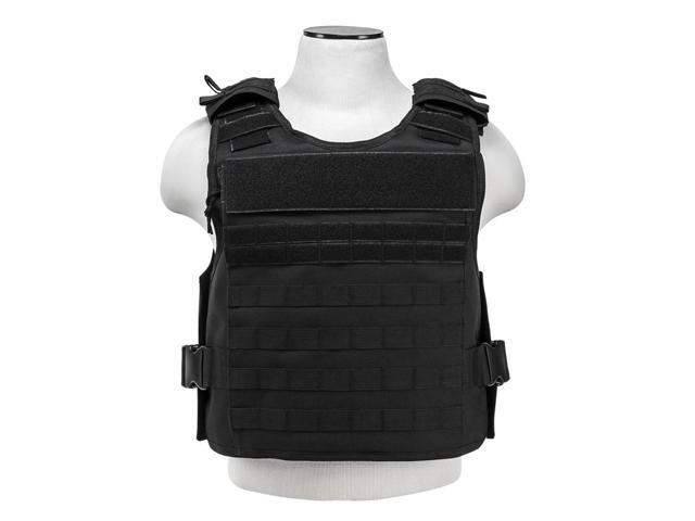 NcSTAR Vism Ballistic Plate Carrier Vest w/External Pockets, Fits M to 2XL,Black