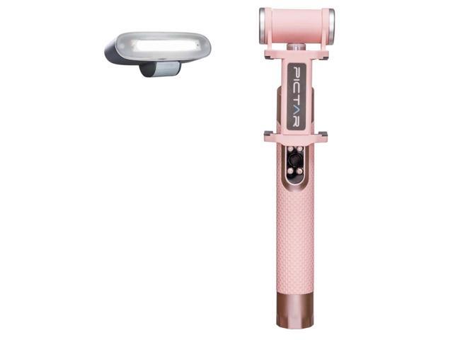 Pictar Smart Light Selfie Stick with Rechargeable Battery, Millennial Pink