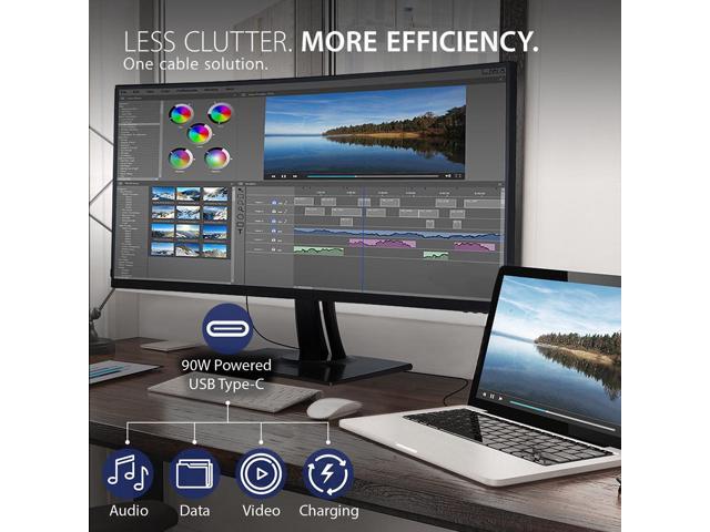 ViewSonic - ColorPro VP3881A 38" LED WQHD Curved Monitor with HDR10 (USB C/HDMI/DisplayPort) - Black - image 3