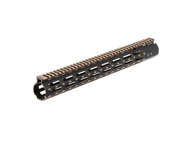 UTG 15' M-LOK Super Slim Rail and Free Float Handguard, Black & Bronze 2-Tone with Hardware