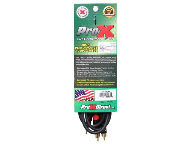 ProX XC-CMR6 6' 1/8' (3.5mm) TRS to Dual RCA-M High Performance Audio Cable