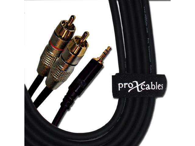 ProX XC-CMR6 6' 1/8' (3.5mm) TRS to Dual RCA-M High Performance Audio Cable