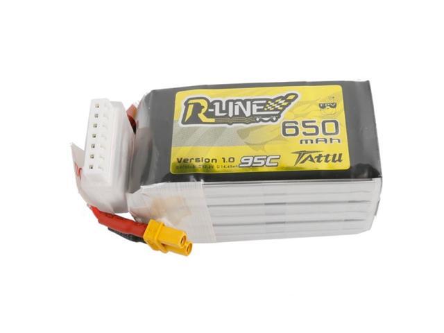 Tattu R-Line 650mAh 22.2V 95C 6S1P Lipo Battery Pack with XT30 Plug