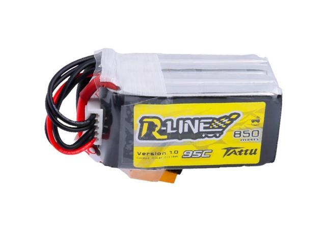 Tattu R-Line 850mAh 14.8V 95C 4S1P Lipo Battery Pack with XT60 Plug