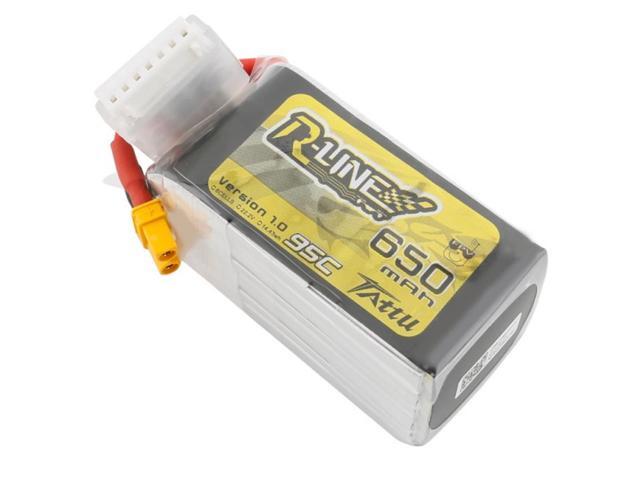Tattu R-Line 650mAh 22.2V 95C 6S1P Lipo Battery Pack with XT30 Plug