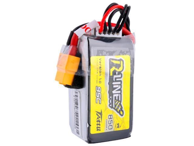 Tattu R-Line 850mAh 14.8V 95C 4S1P Lipo Battery Pack with XT60 Plug