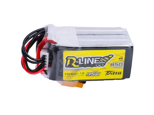 Tattu R-Line 850mAh 14.8V 95C 4S1P Lipo Battery Pack with XT60 Plug