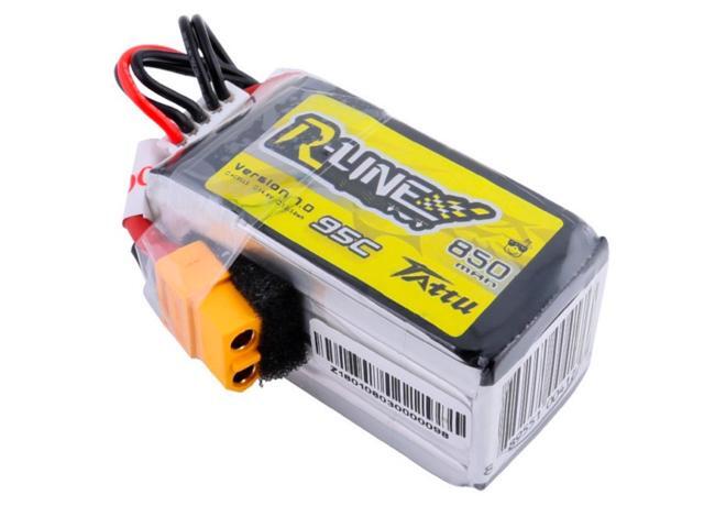 Tattu R-Line 850mAh 14.8V 95C 4S1P Lipo Battery Pack with XT60 Plug