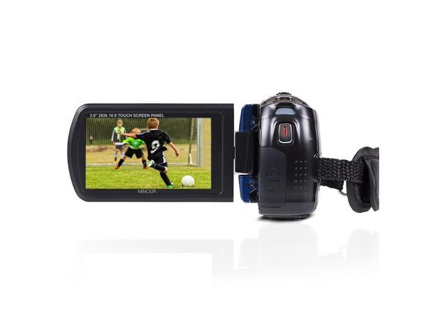 Minolta MN88NV Full HD 24MP 3' Touchscreen Night Vision Camcorder, Blue