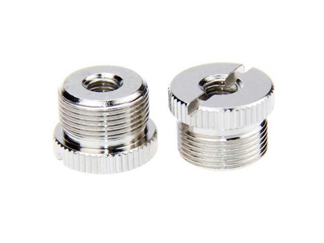 CAMVATE 1/4'-20 Female to 5/8'-27 Male Microphone Stand Adapter, 2-Pack #C2214