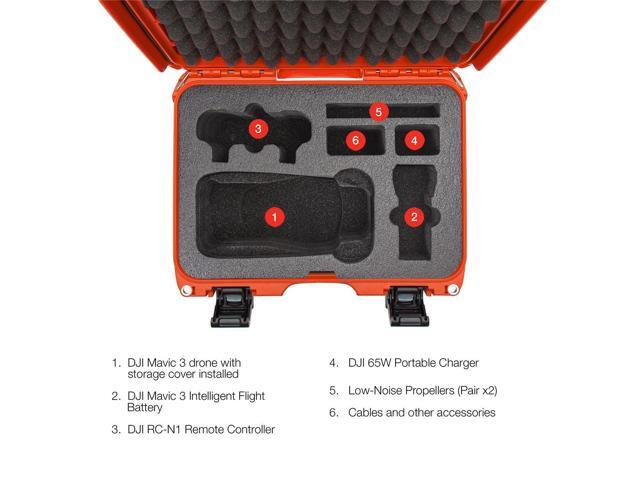 Nanuk 915 Waterproof Protective Case with Foam Insert for DJI Mavic 3, Orange