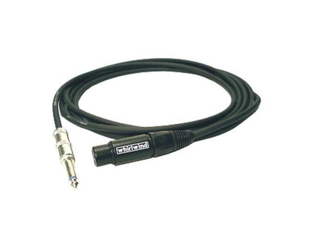 Whirlwind MK3 3' XLR Female to 1/4' TS Male 3-pin Unbalanced Microphone Cable