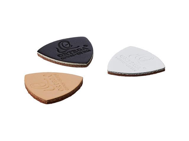 Ortega Guitars Leather Picks for Ukuleles & Guitars, 3-Pack #UKEPICK-ASS