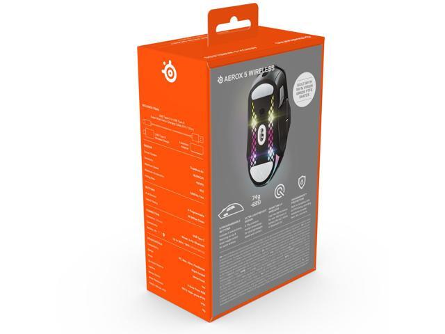 SteelSeries - Aerox 5 Ultra Lightweight Honeycomb Water Resistant Wireless RGB Optical Gaming Mouse With 9 Programmable Buttons - Wireless - Black - image 6