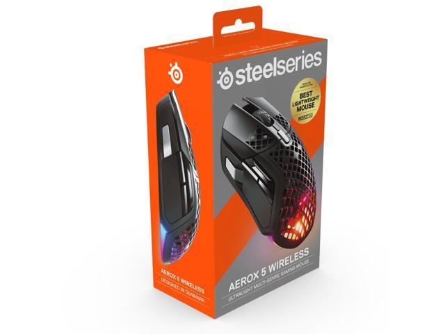 SteelSeries - Aerox 5 Ultra Lightweight Honeycomb Water Resistant Wireless RGB Optical Gaming Mouse With 9 Programmable Buttons - Wireless - Black - image 7