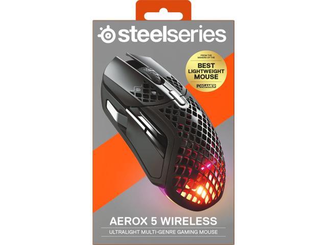 SteelSeries - Aerox 5 Ultra Lightweight Honeycomb Water Resistant Wireless RGB Optical Gaming Mouse With 9 Programmable Buttons - Wireless - Black - image 5