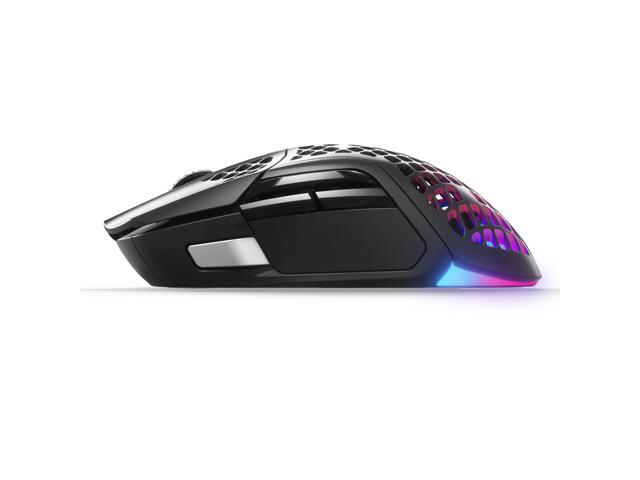 SteelSeries - Aerox 5 Ultra Lightweight Honeycomb Water Resistant Wireless RGB Optical Gaming Mouse With 9 Programmable Buttons - Wireless - Black - image 3
