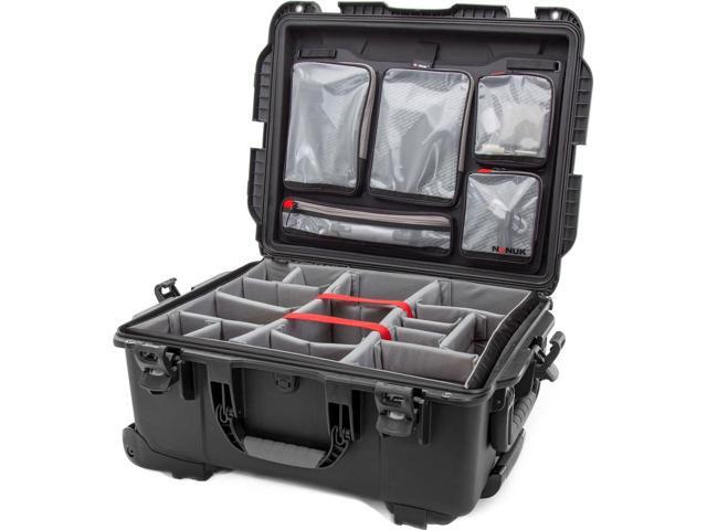Nanuk Wheeled Series 955 Hard Case with Lid Organizer & Padded Divider, Black