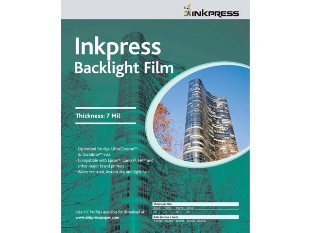 Inkpress IBF17100 Backlight Inkjet Film, 17inx100ft