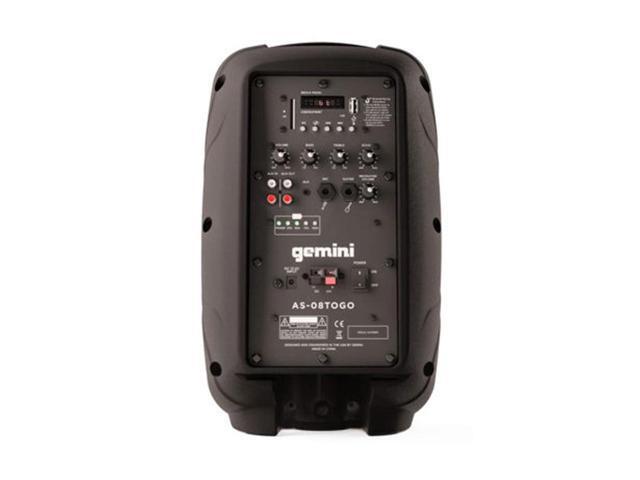 Gemini AS-08TOGO 8 Portable Active Bluetooth Powered PA Loudspeaker with 200W Class AB Amplifier - image 2