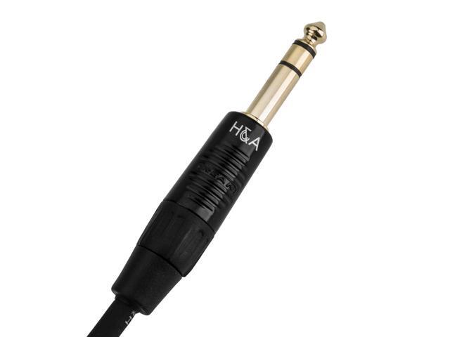 H & A 3x PlatPro 10' TRS 1/4' Male -1/4' Male Interconnect Cable w/Rean Connectors