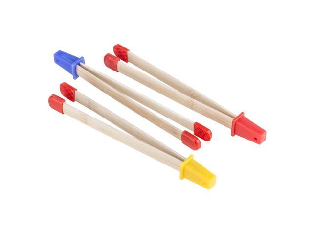 Adorama Bamboo Print Processing Tongs, with Color Coded Rubber Tips - 3 Pack
