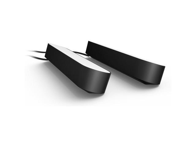 Philips Hue White & Color Ambiance Play Light Bar, Black, 2-Pack, Bundle with Hue A19 Starter Kit