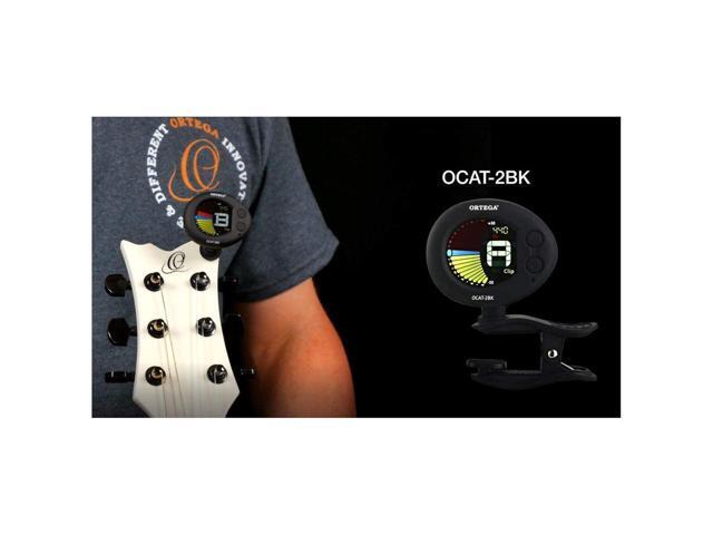 Ortega Guitars Clip-On Headstock Tuner/Metronome, Mic & Vibration Sensor, Black
