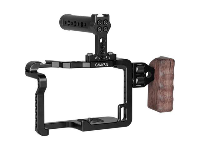 CAMVATE Cage Kit with Handles & Shoe Mounts for Panasonic LUMIX GH5 #C1909