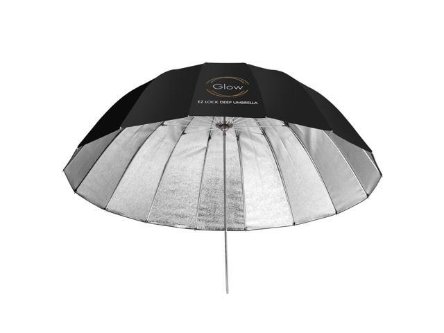 Glow Easy Lock X-Large Deep Beaded Silver Fiberglass Umbrella (65')