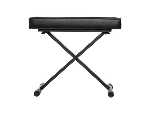 H & A X-Style Piano Bench, Large, Black