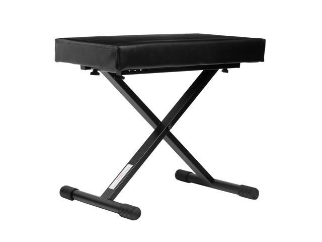 H & A X-Style Piano Bench, Large, Black