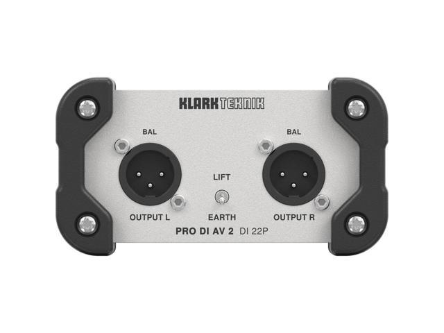 Klark Teknik DI 22P PRO DI AV 2 Passive Stereo DI Box w/ Midas Transformers