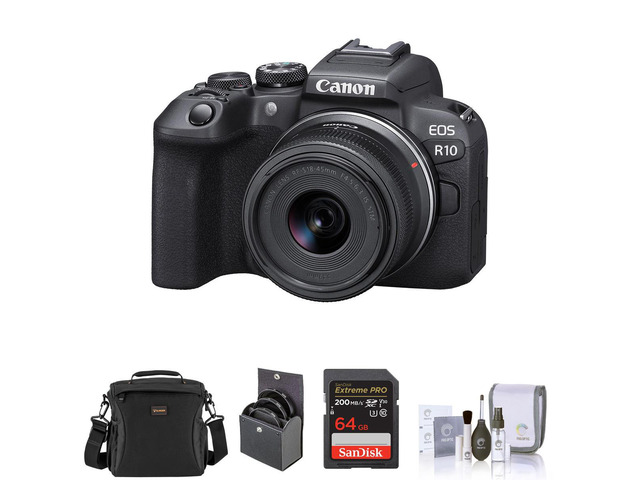Canon EOS R10 Mirrorless Camera with 18-45mm Lens with Accessories Kit