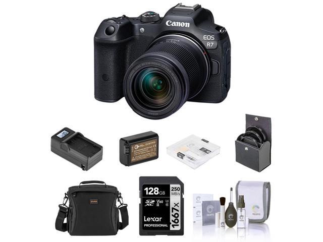 Canon EOS R7 Mirrorless Camera with 18-150mm Lens with Essential Accessories Kit