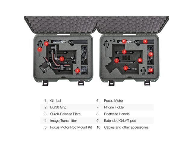 Nanuk Media Series 930 Lightweight NK-7 Resin Waterproof Hard Case with Foam Insert for Ronin-S2, Olive