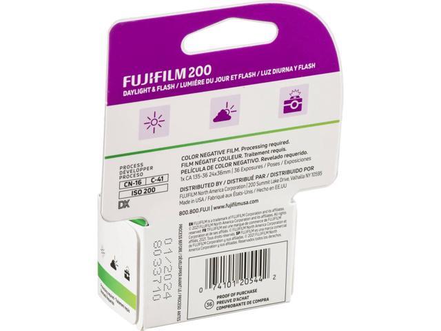 Fujifilm 35mm Color Negative Roll Film, 200 ISO, 36 Exposures x10 W/Bag