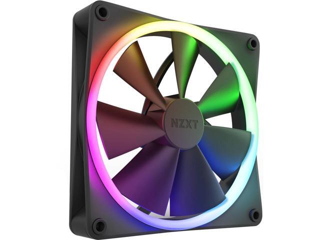 NZXT F140 RGB Core - 140mm Hub-Mounted RGB Fan - 8 Individually-Addressable LEDs - Semi-Translucent Blades - High Static Pressure & Airflow - Quiet.