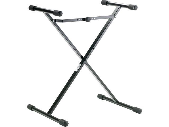 K & M 18969 X-Style Keyboard Stand for Kids, 13.3-29.5' Adjustable Height, Black